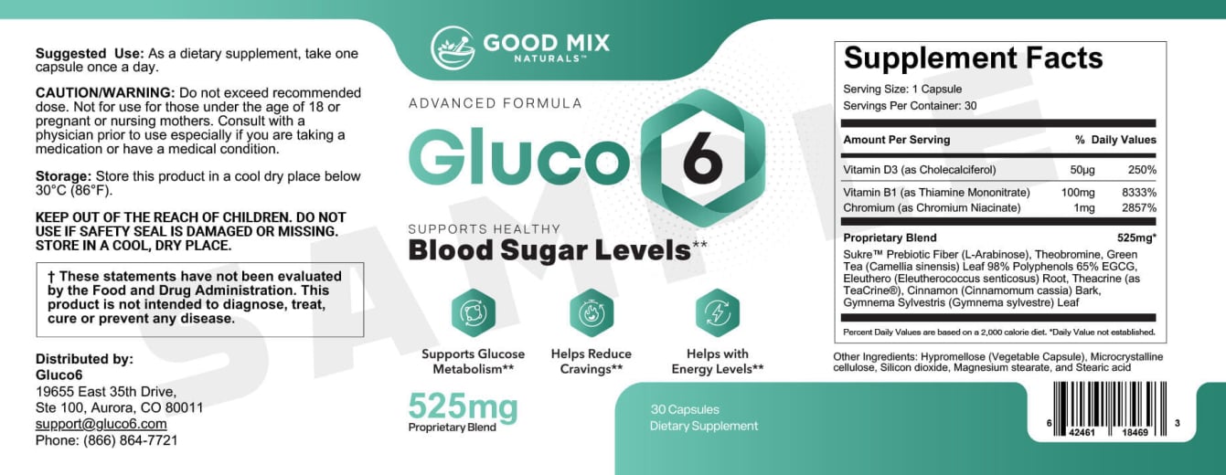 Gluco6 Ingredients