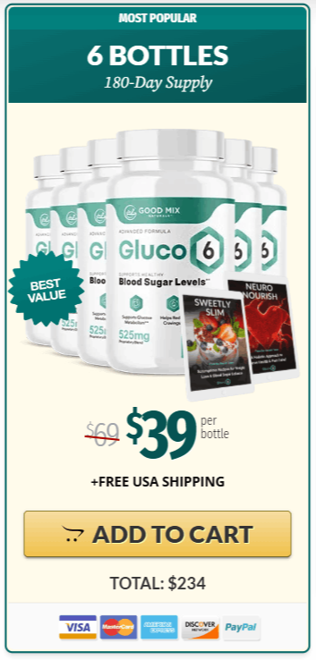 Gluco6 buy now 6 bottles